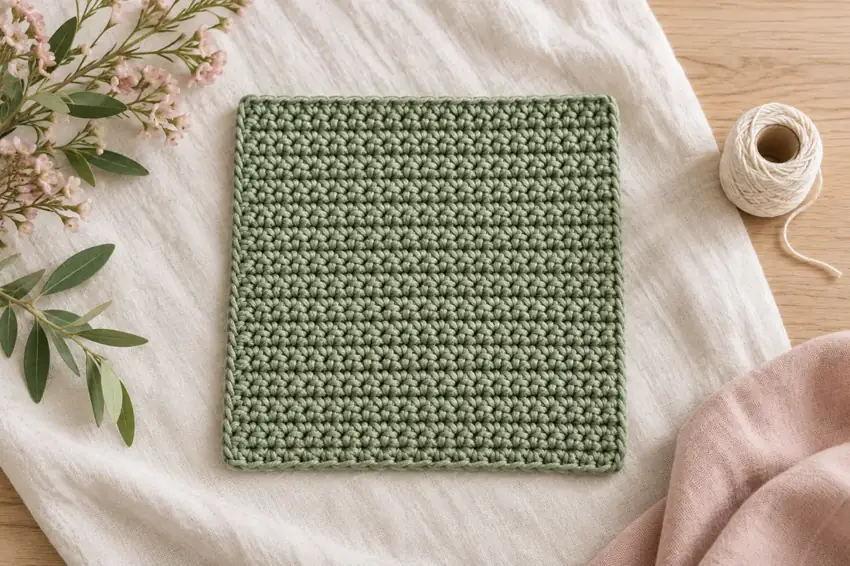 Design illustration for the cotton dishcloth