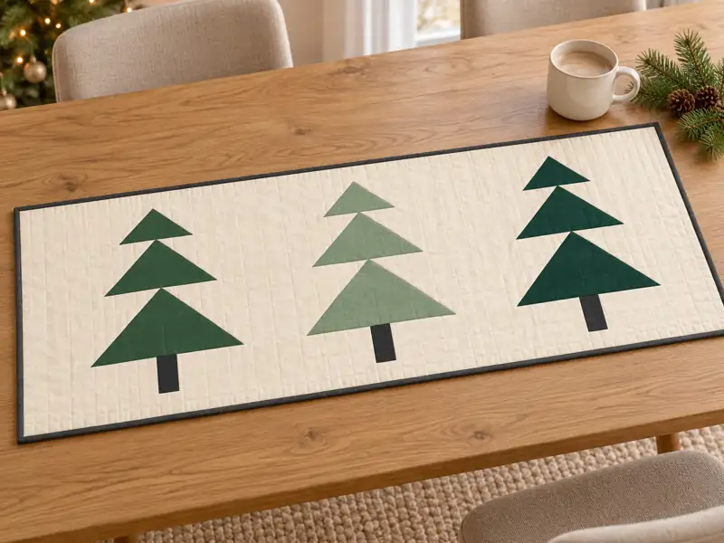 Design concept for Christmas Winter Pines Trio
