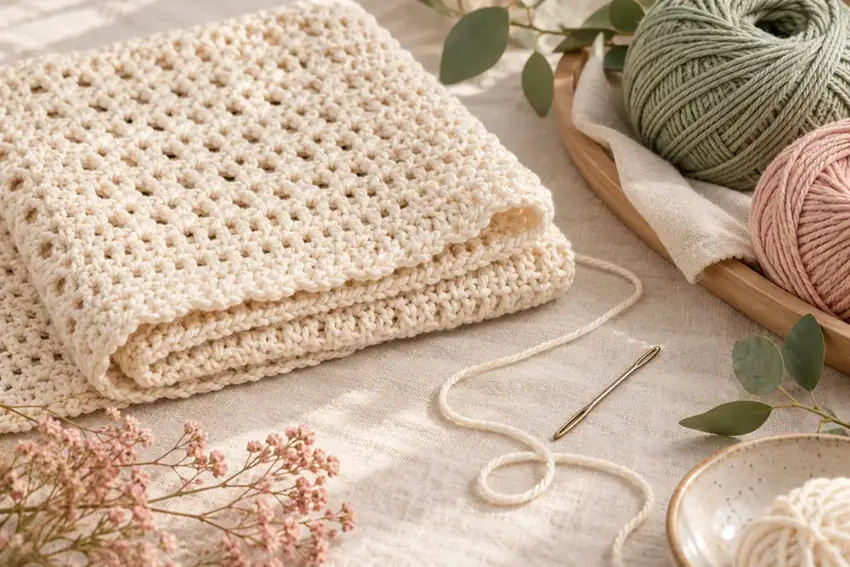 Editorial illustration for How to care for your crochet, from the first wash