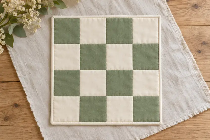Design illustration for the checkerboard quilting mat